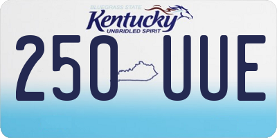 KY license plate 250UUE