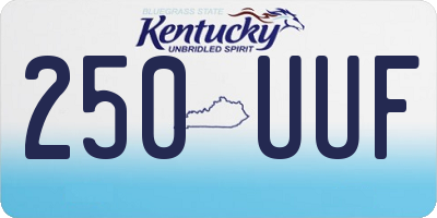 KY license plate 250UUF
