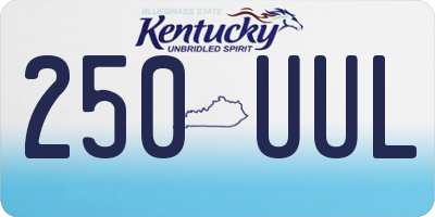 KY license plate 250UUL