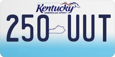 KY license plate 250UUT