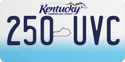 KY license plate 250UVC