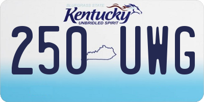 KY license plate 250UWG