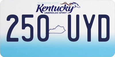 KY license plate 250UYD