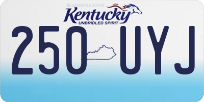 KY license plate 250UYJ