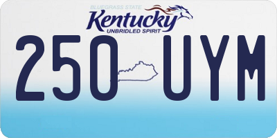 KY license plate 250UYM