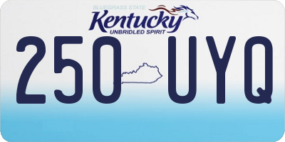 KY license plate 250UYQ