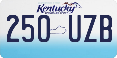 KY license plate 250UZB