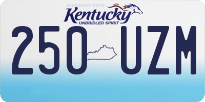 KY license plate 250UZM