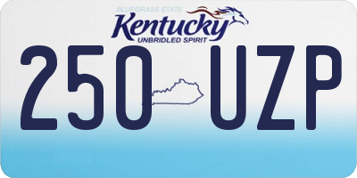 KY license plate 250UZP