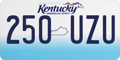 KY license plate 250UZU