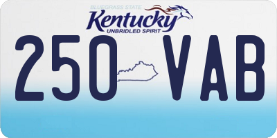 KY license plate 250VAB