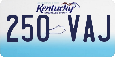 KY license plate 250VAJ