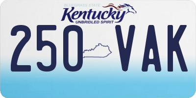 KY license plate 250VAK