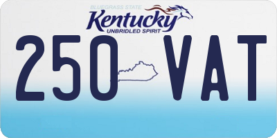 KY license plate 250VAT