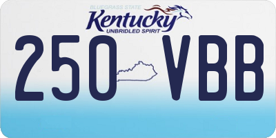 KY license plate 250VBB