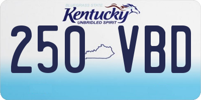 KY license plate 250VBD