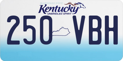 KY license plate 250VBH