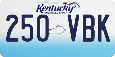 KY license plate 250VBK