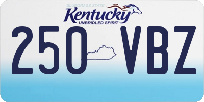 KY license plate 250VBZ