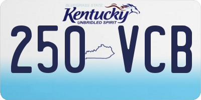 KY license plate 250VCB
