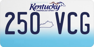 KY license plate 250VCG