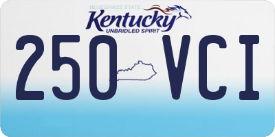 KY license plate 250VCI