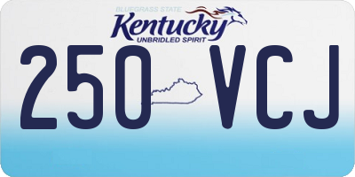 KY license plate 250VCJ