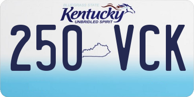 KY license plate 250VCK