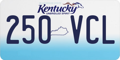 KY license plate 250VCL