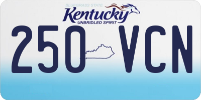 KY license plate 250VCN
