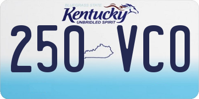 KY license plate 250VCO