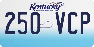 KY license plate 250VCP