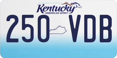 KY license plate 250VDB