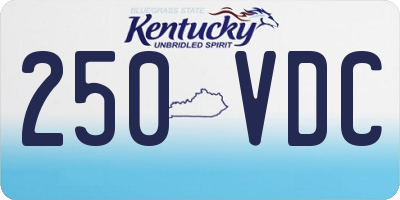 KY license plate 250VDC