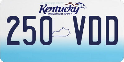 KY license plate 250VDD