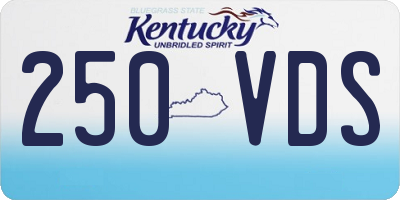 KY license plate 250VDS