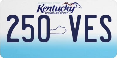 KY license plate 250VES