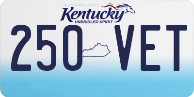 KY license plate 250VET