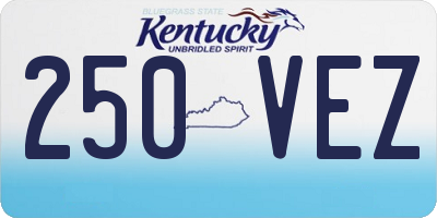 KY license plate 250VEZ