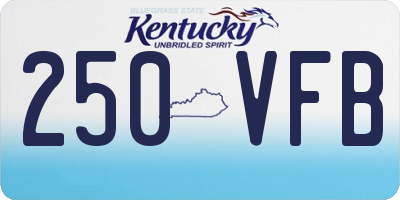 KY license plate 250VFB