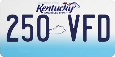 KY license plate 250VFD