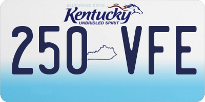 KY license plate 250VFE