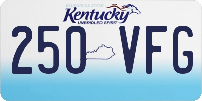 KY license plate 250VFG