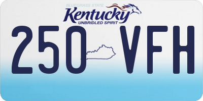 KY license plate 250VFH