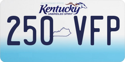 KY license plate 250VFP