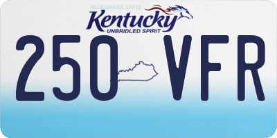 KY license plate 250VFR