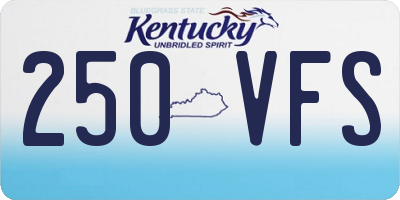 KY license plate 250VFS