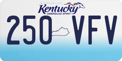 KY license plate 250VFV