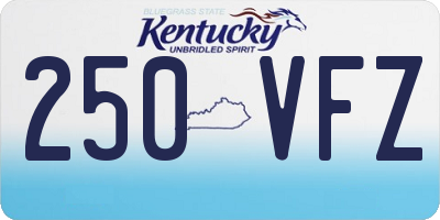 KY license plate 250VFZ
