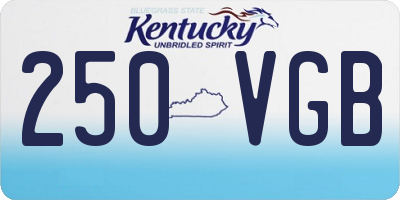 KY license plate 250VGB